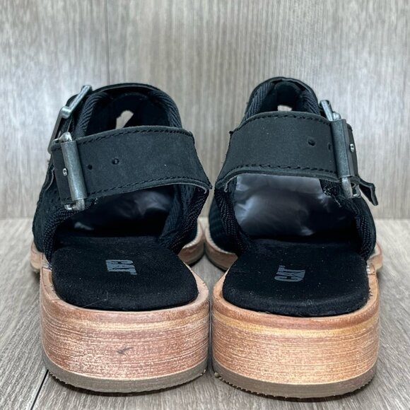 CAT Caterpillar Sandals Womens Sz 5.5 Martine Perforated Slingback Leather Black - Picture 4 of 11